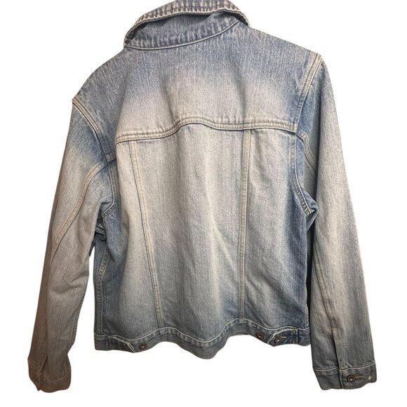 Eddie Bauer Womens Light Wash Denim Jean Jacket Trucker Casual Outerwear Medium - Picture 3 of 11